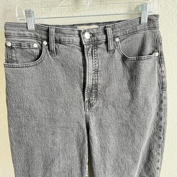 Madewell Perfect Vintage Straight Jean Women's 29 Faded Black High Rise Raw Hem - Picture 2 of 8